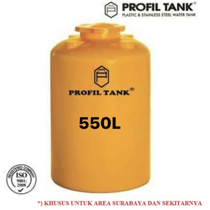 Tangki Air Tandon Toren Profil Tank TDA - 550L / 500 Liter Kuning