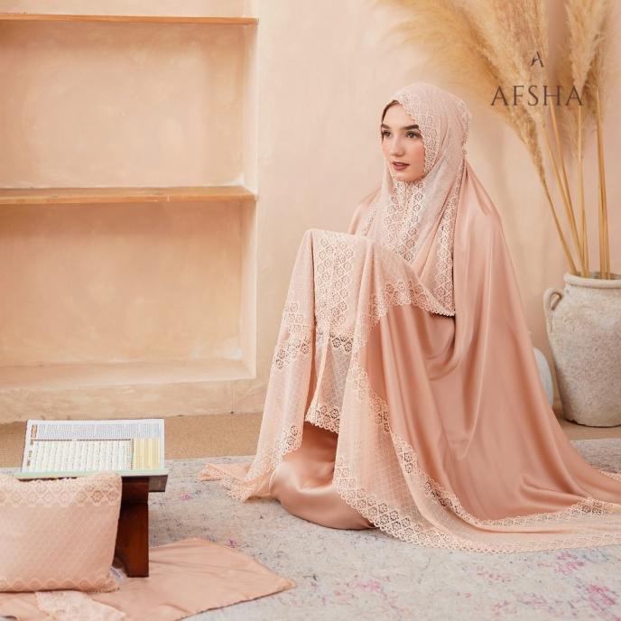 Mukena 2in1 Dewasa Premium AFSHA Silk Hampers With Box