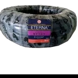 ETERNA Kabel 2 x 2,5 Hitam Serabut Kabel Listrik NYYHYO Ecer an 2x2.5