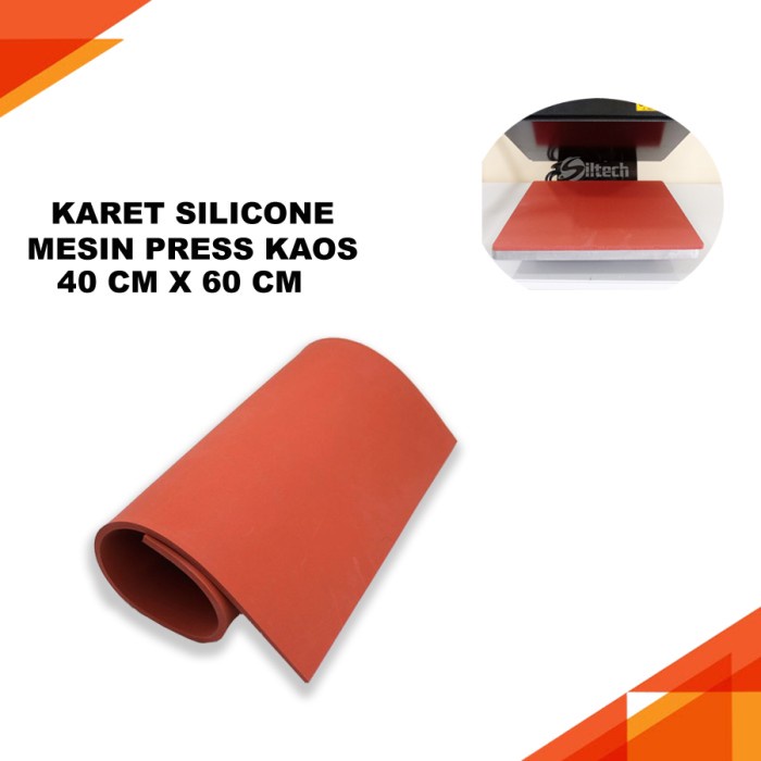 Promo Karet Silikon Press Kaos 40X60 Cm/Alas Mesin Press Kaos