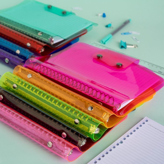 

Promo Binder Note A5 Mika Pvc Jelly Transparan Loose Leaf Agenda 20 Ring