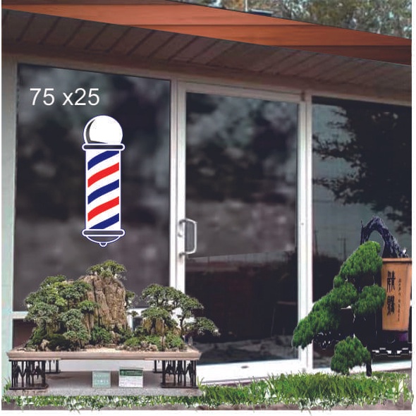 Emmir Stiker Lampu Barbershop Stiker Cutting Lampu Barbershop