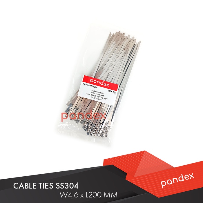 

Terbaru Stainless Steel Cable Ties / Kabel Ties Ss304 4.6 X 200 Mm Promo Terlaris