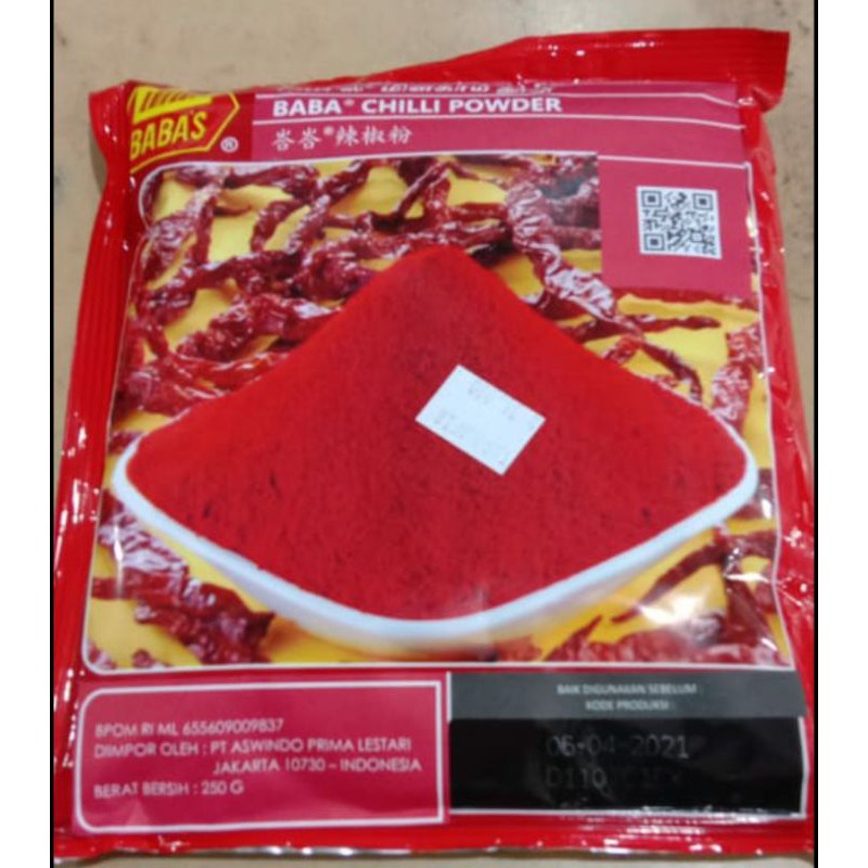 

Babas Chilli Powder Bumbu / Serbuk Cili Baba'S 250Gram