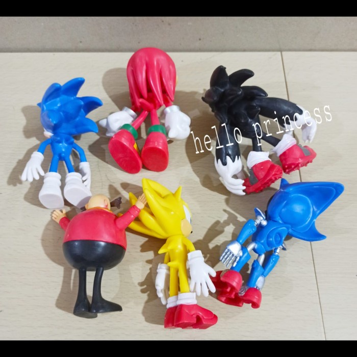 Sonic The Hedgehog Isi 6 Jumbo Size Mainan Anak Sonic Figure