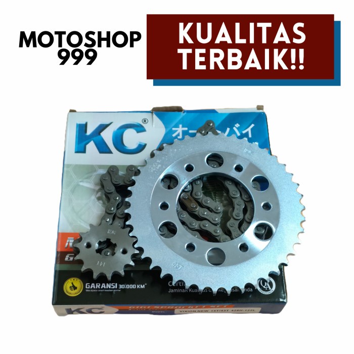 Chain Kit / Gear Paket / Gear Set + Rantai Vixion Kc