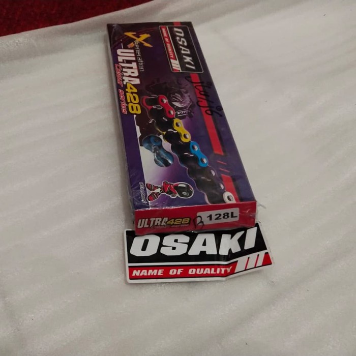 Rantai Osaki Warna Biru 428-128L