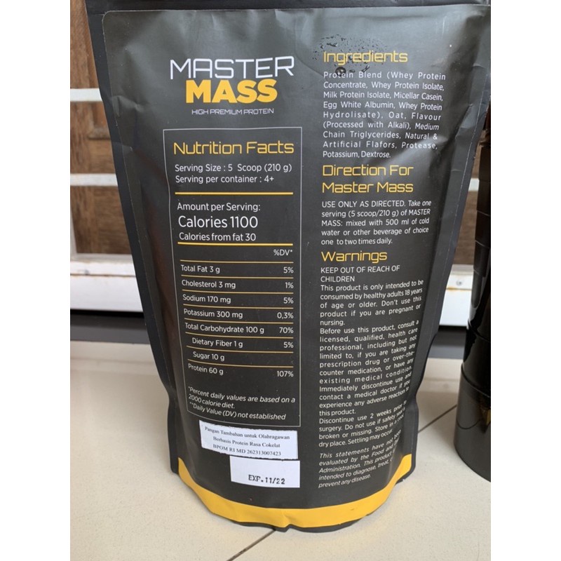 

Mastermass 2 Lbs Susu Ambah Berat Badan Gainer Mass Suplemen Fitness Otot Muscle