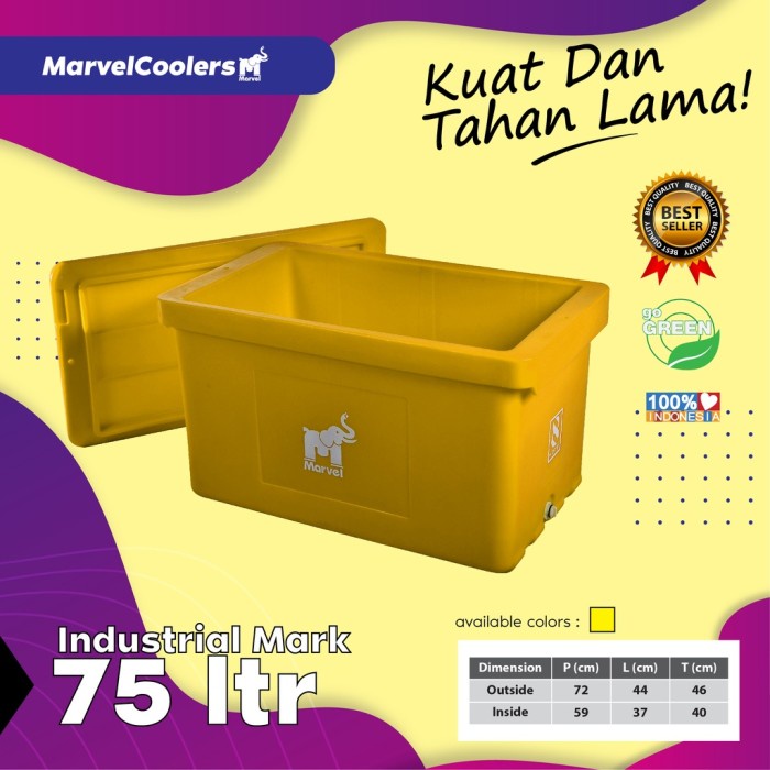 Terbaru Cooler Box 70 75 L / Marvel Cool Es Batu Kristal Mancing Coolbox Promo Terlaris