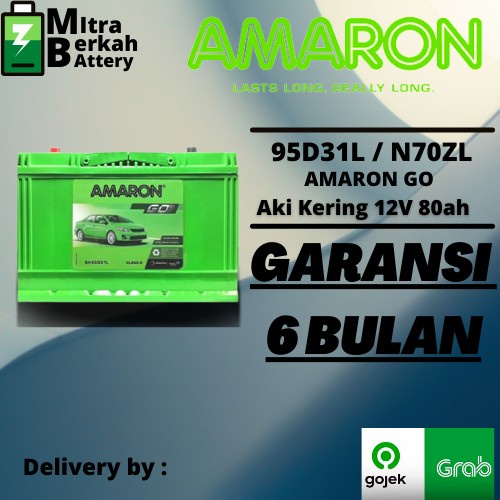 Aki Kering Mobil Pajero Sport 95D31L Amaron Go