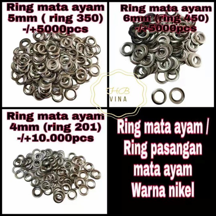 

ring mata ayam / ring pasangan mata ayam nikel