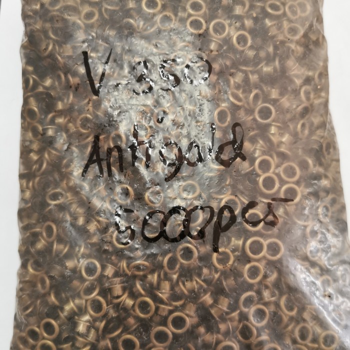 

mata ayam 350 / mata eyelet 5mm antigold/5000pcs