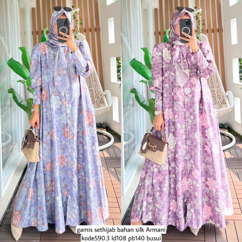SETELAN HIJAB LUNA || GAMIS LUNA || DRESS WANITA || TERBARU 2024
