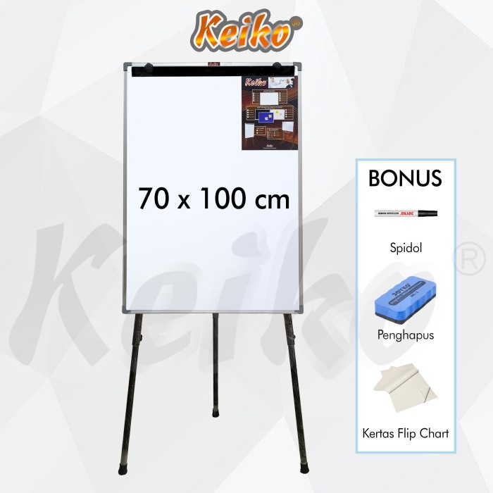 

Promo Flip Chart / Flipchart / Papan Presentasi Non Magnet Keiko 70 X 100 Cm