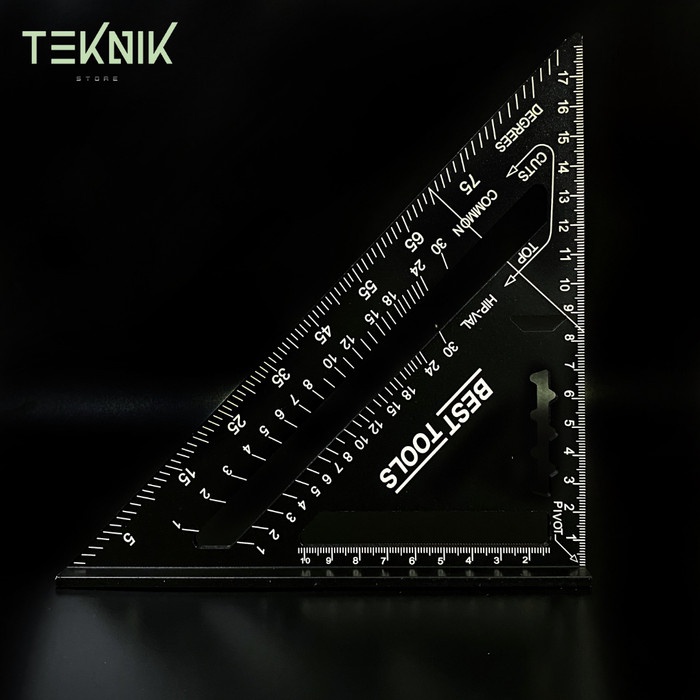 

SPEED SQUARE ALUMUNIUM ALLOY PENGGARIS SEGITIGA SIKU 7 INCI WARNA ABU