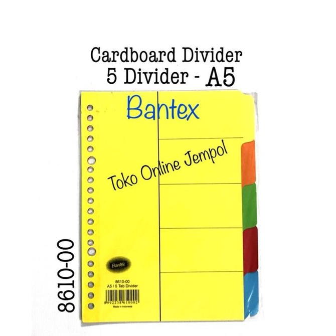 

A5 Polos 5 tab file divider 8610-00 Bantex Karton Pembatas ATK1184BX