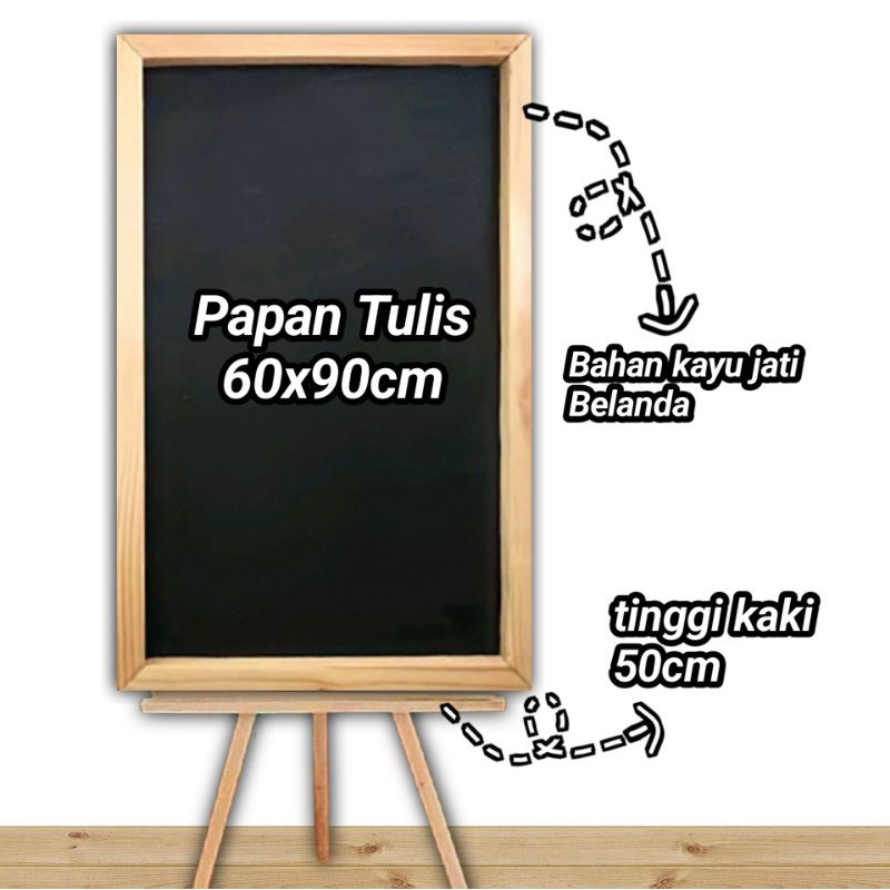 

Papan Tulis Kapur 60X90Cm + Stand
