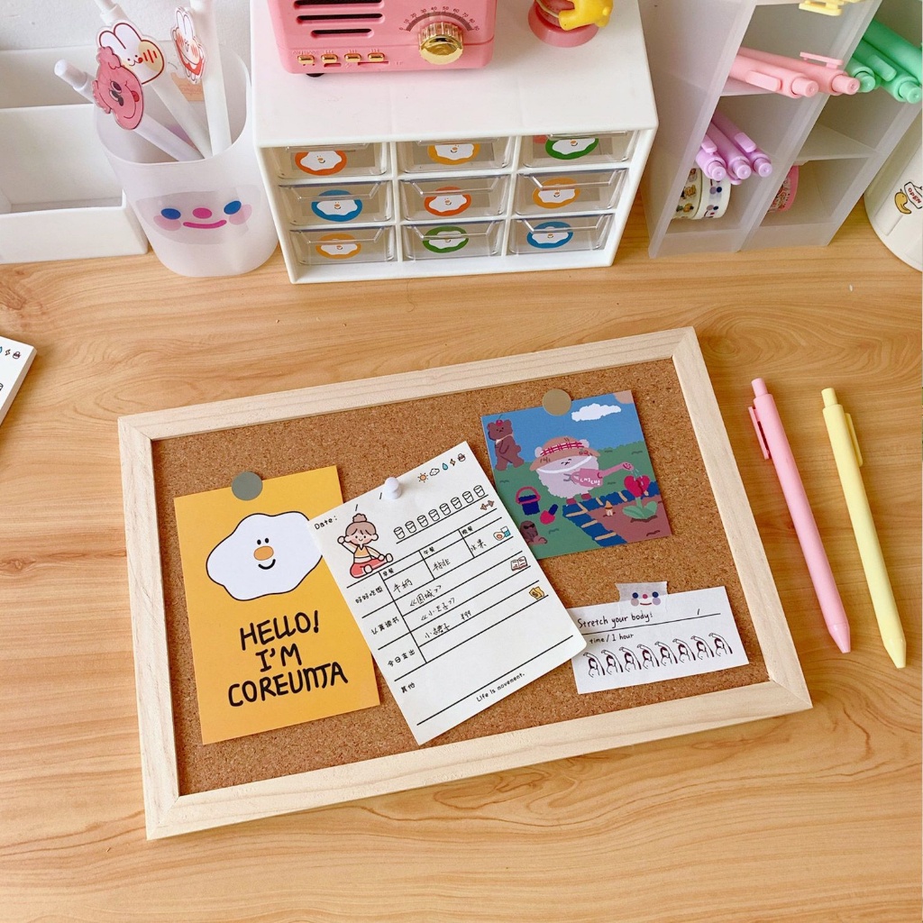 

Papan Tulis Coklat / Cork Board Message / Board Decorative With Frame