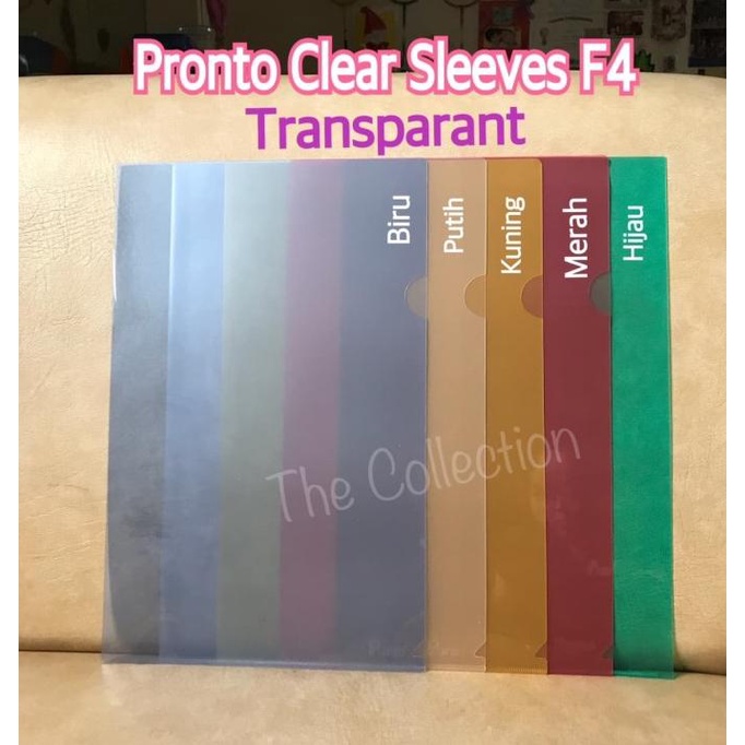 

ATK0542PR F4 Clear Sleeves Transparant Map Pronto Plastik File Kantor