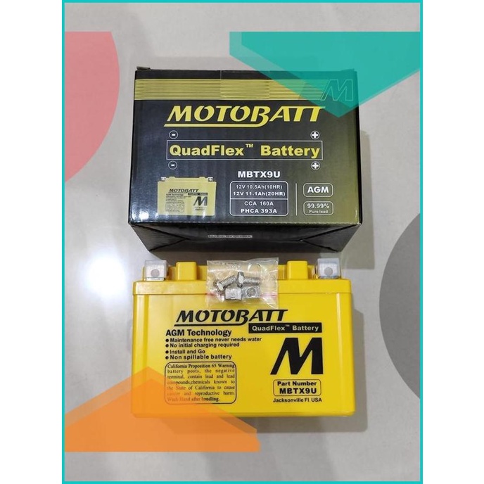 Aki kering Kawasaki Ninja 250 Motobatt MBTX9U 16novz3 sparepart