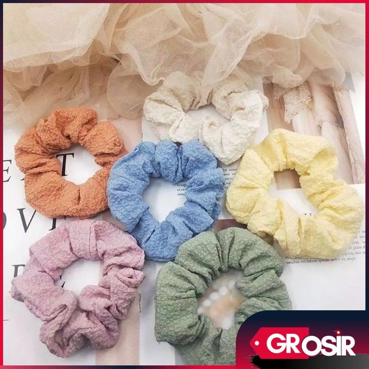 Grosir - F926 Karet Ikat Rambut Warna Warni / Ikat Rambut Polos / Women Hair Tie / Kuncir Rambut
