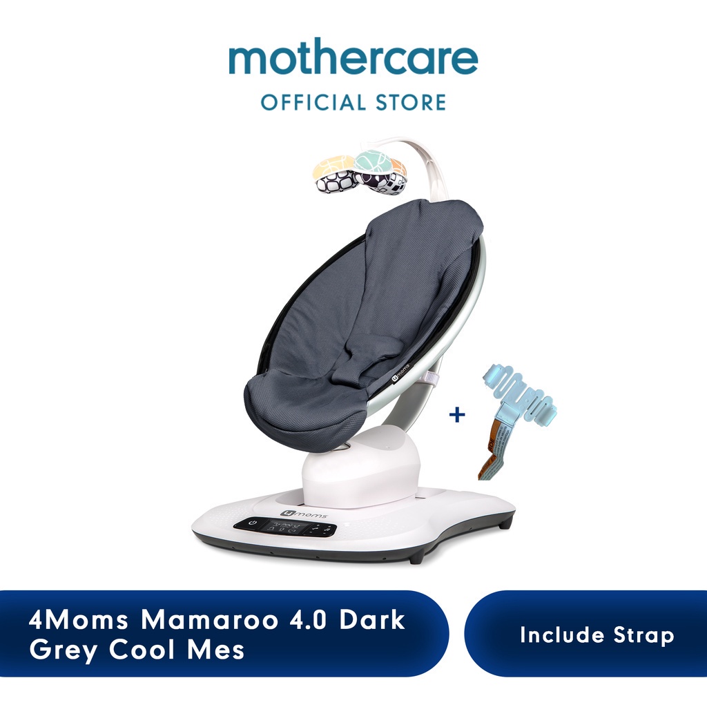 4Moms Mamaroo 4.0 Dark Grey With Safety Strap - Ayunan Elektrik Bayi