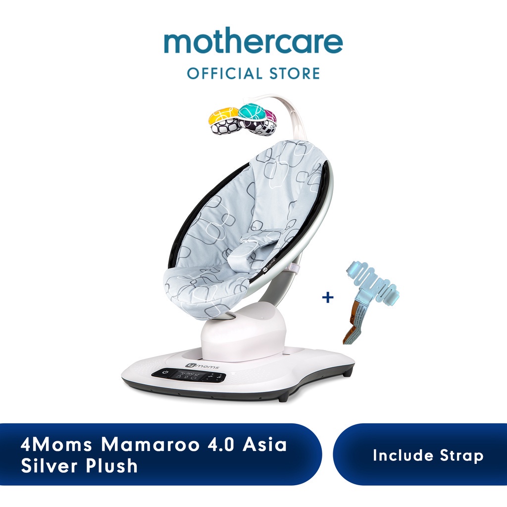 4Moms Mamaroo 4.0 Asia Silver With Safety Strap - Ayunan Elektrik Bayi