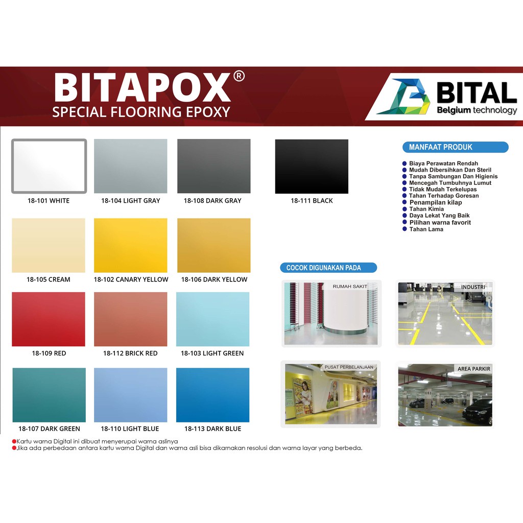 Cat Epoxy Cat Lantai Sl - Bitapox Flong 5Kg
