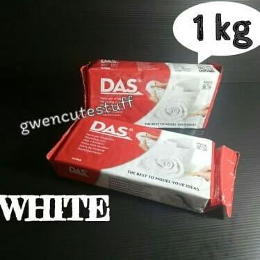 DAS01W DAS Air Drying Modelling Clay White 1000 gr/Lilin Putih 1 kg