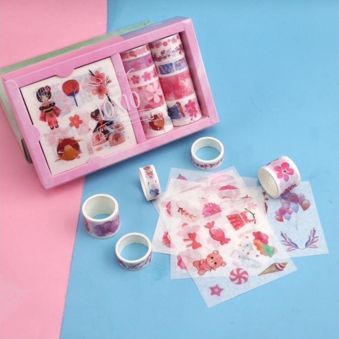 

Washi Paper Tape Origami Selotip Wedding Sticker aesthatic scrapbook