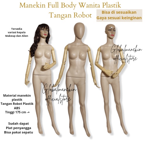 (Gosend) Manekin Full Body Plastik Patung Cewe