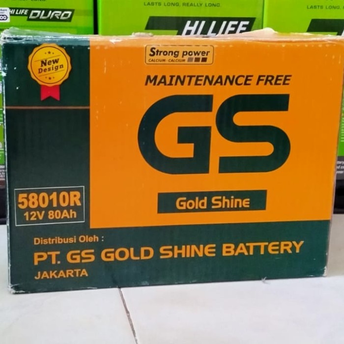 ✅Baru Aki Mobil Gs Mf 58010R 12Volt 80Amper Aki Kering 80Ah Terbatas