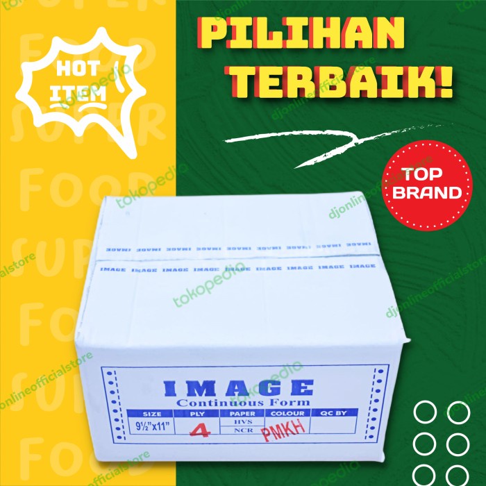 

Promo Kertas Continuous Form Anti Macet 4 Ply Merek Image