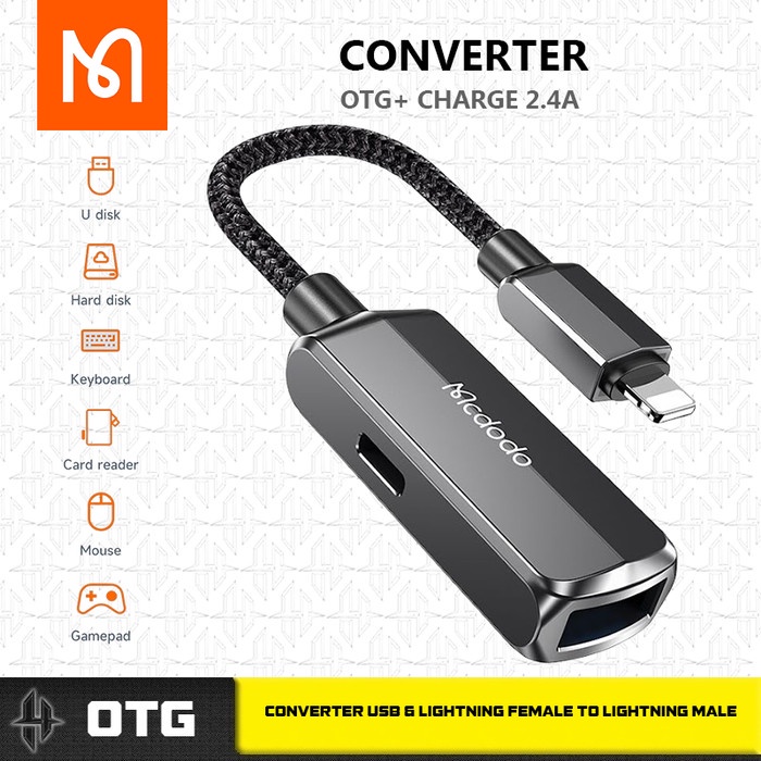 MCDODO CA-2690 CONVERTER OTG USB 3.0 TO LIGHTNING CHARGER IPHONE IPAD