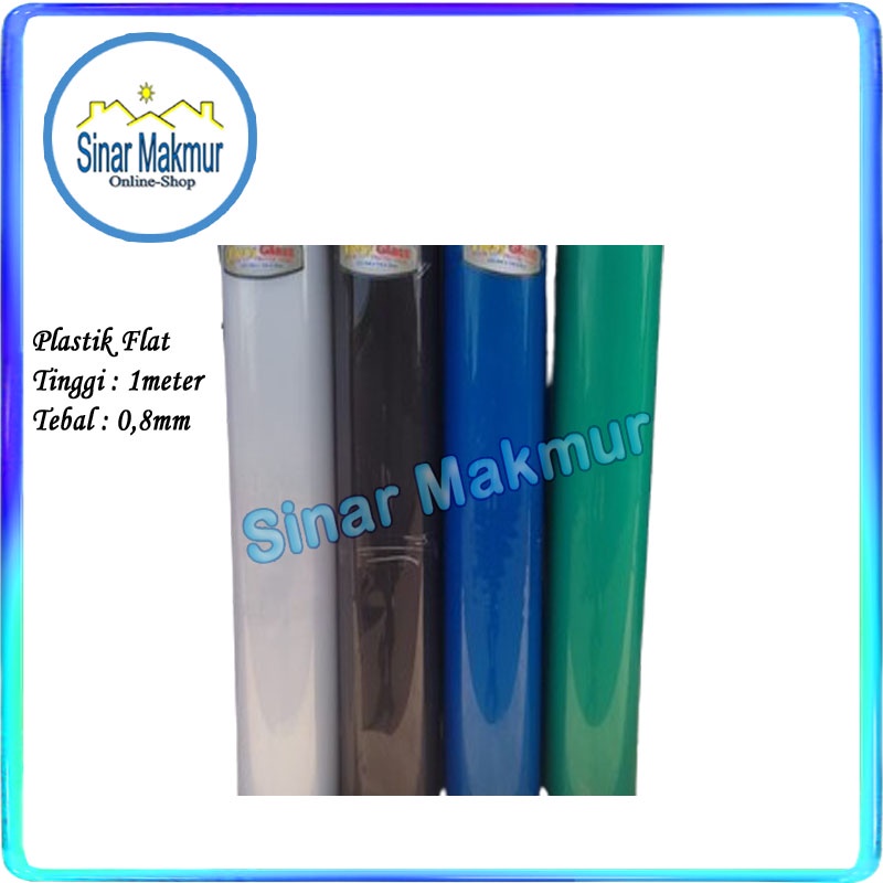 Plastik Plat Fiber Penutup Pagar Polos 1 Meter x 0,8 MM