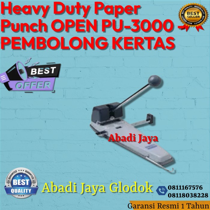 

✨Ready Heavy Duty Paper Punch Open Pu-3000 - Pembolong Kertas Limited