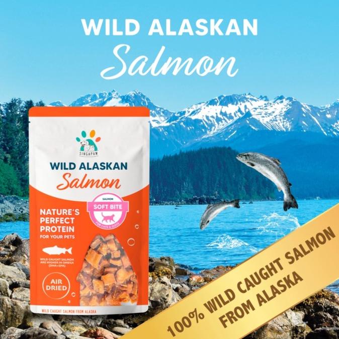 

Singapaw Wild Alaskan Salmon SOFT BITE 70g Cat Dog Treat Snack Kucing MRS4