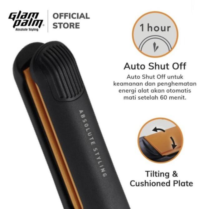 GLAMPALM Vibrate Hair Straightener GP225AL - Catokan Rambut Glampalm