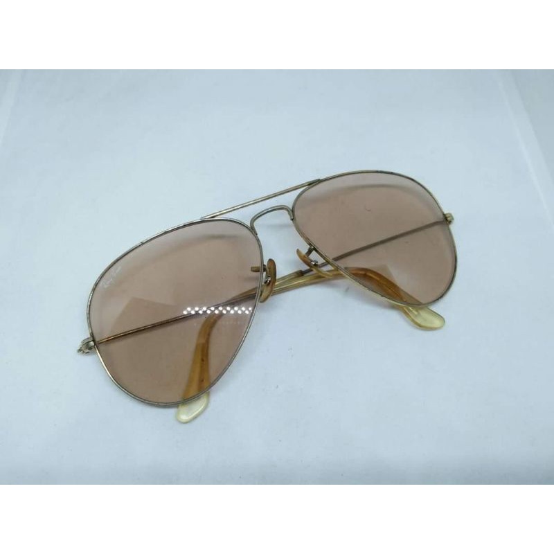 Kacamata antik ray-ban BL usa aviator brown lensa colormatic ambermatic vintage bausch and lomb kaca