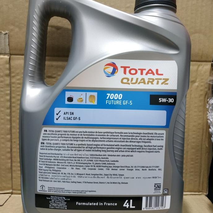 Paket Oli Mobil Total 5w-30 4L + Filter oli Daihatsu