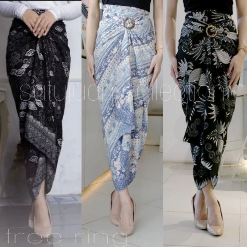 Rok lilit batik bawahan kebaya ragam motif rok lilit kekinian rok serut