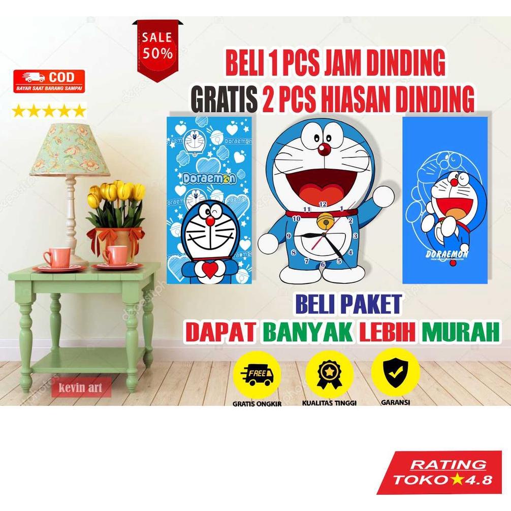 KEKINIAN JAM DINDING DORAEMON SERBA SERBI KOLEKSI PAJANGAN DINDING HIASAN DINDING KAMAR TIDUR KARAKT