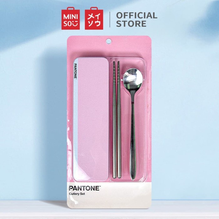 Terbaru Miniso Set Alat Makan 2 Pack Sendok+Sumpit