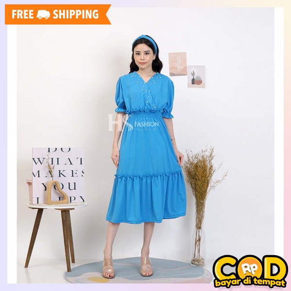 Dreaa Premium Pesta Wedding Premium Dress Import Korea Daster Santai Baju Pakian Natalan Dres Dewasa