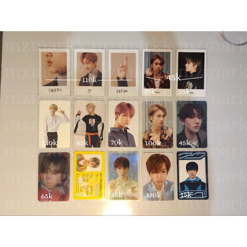 photocard pc nct jisung polaroid sg20 work it cheerevent fanparty fortune card universe jewel lenti 