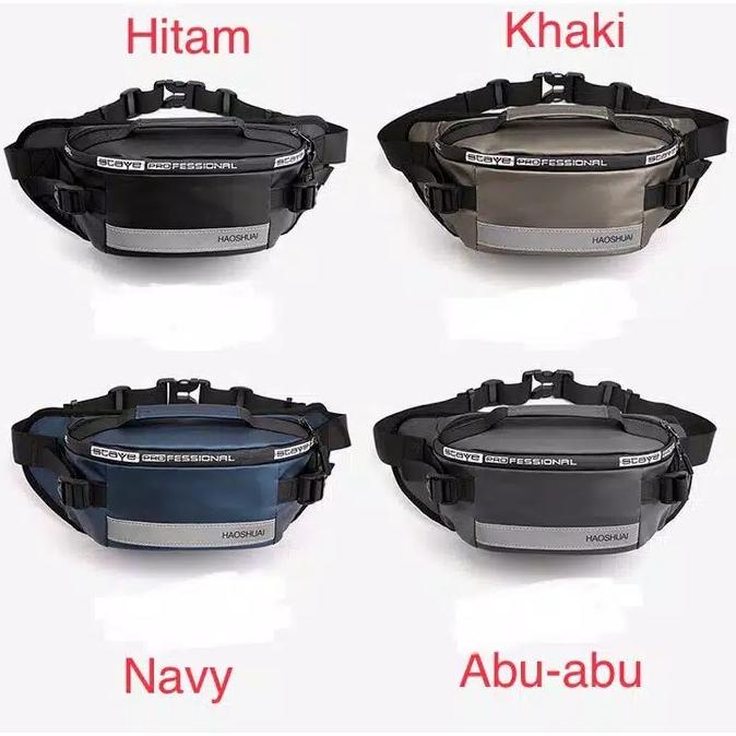 Tas Selempang Haoshuai Original / Waterproof / Tas Slempang Waist Bag Original