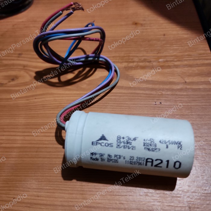 Capasitor Mesin Cuci Sharp Epcos 8+3Uf Best