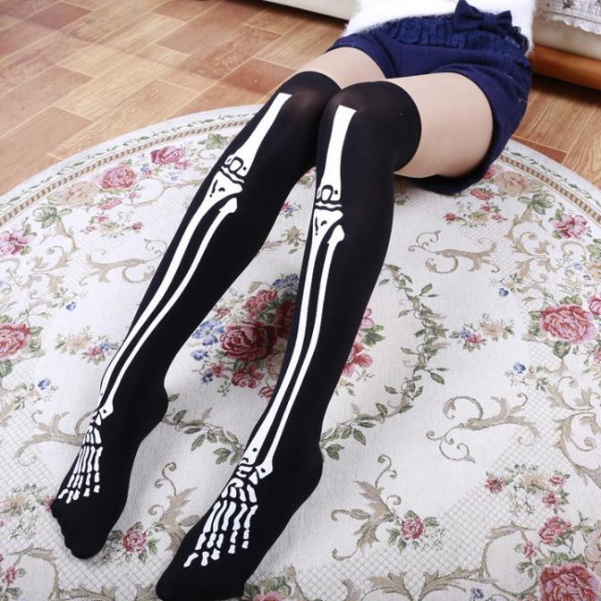 

Kaos Kaki Stocking Halloween Pesta Kostum Haloween Stoking Tengkorak Stok Terbatas