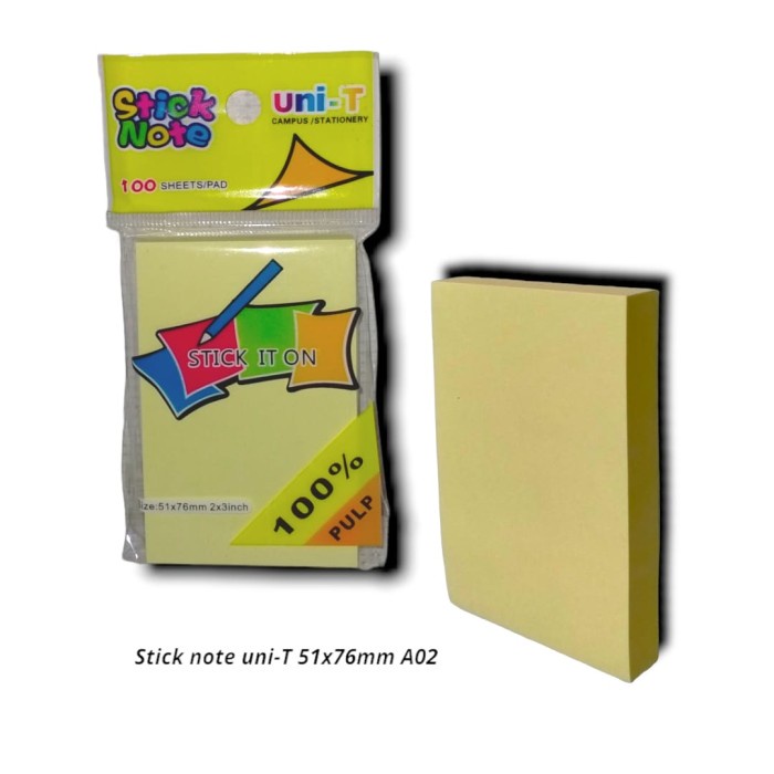 

Gratis Ongkir Sticky Notes Yellow Kuning Memo Tempel 50X76 Mm Isi 100'S