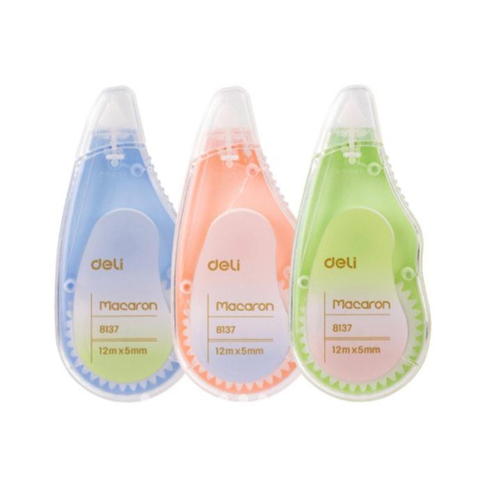 

Gratis Ongkir Tip Ex Kertas Correction Tape Roll12 Meter Deli 8137 Soft Color